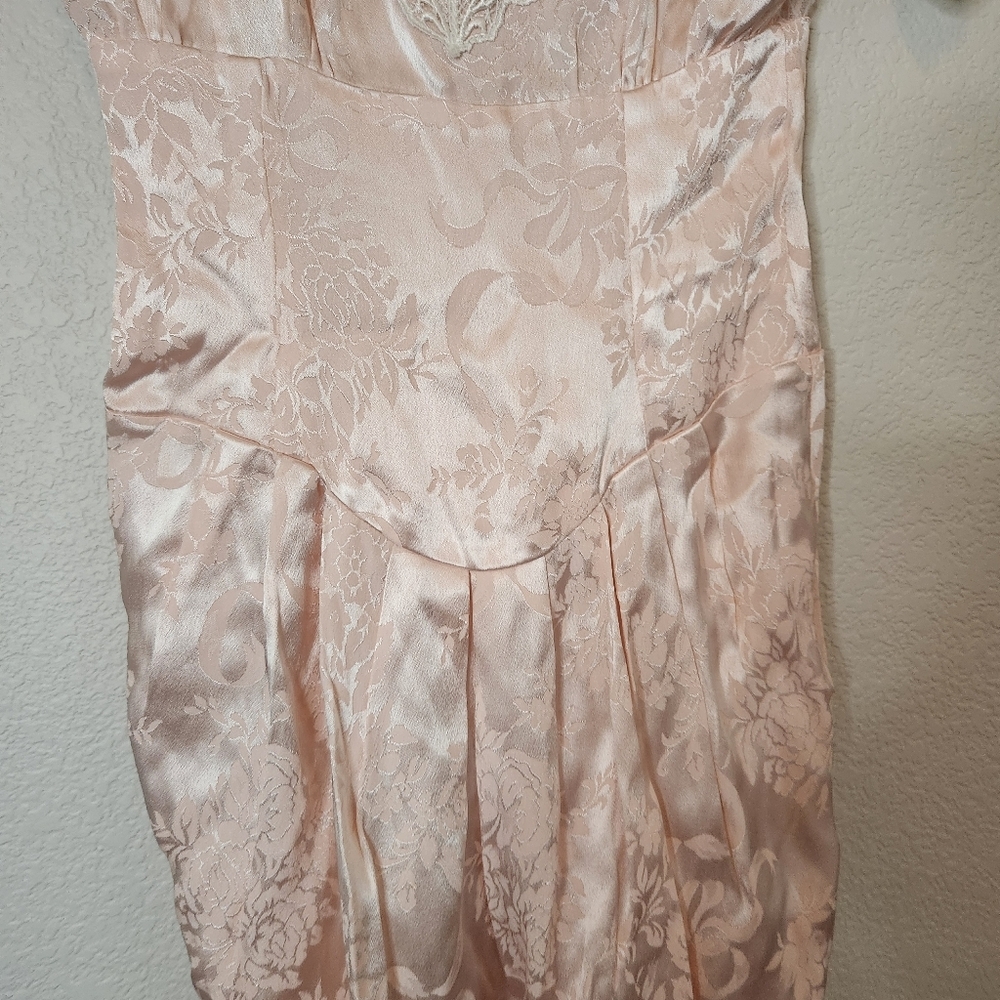 Vintage Jessica McClintock pleated coquette fairy core cottage core lace dress - Picture 4 of 13